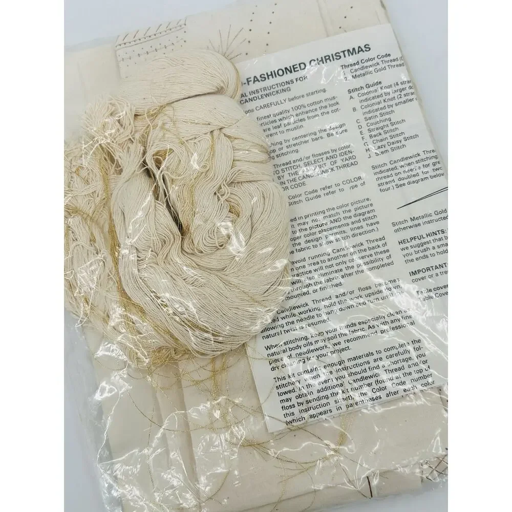 Candlewick Christmas Tree Skirt Unopened Kit Vintage Creative Circle Needlework